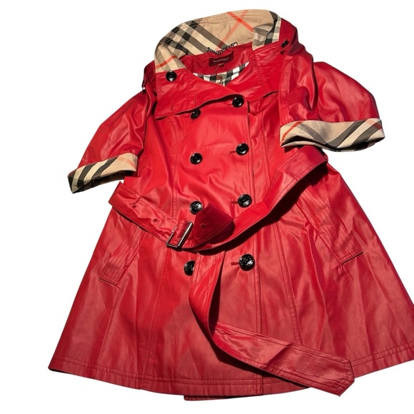 NWT BUDUTURRY Red Polyester Short Sleeve Raincoat Sz Lrg - Picture 5 of 12